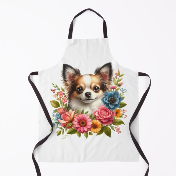 Artikelvorschau, Ein Chihuahua mit schönen bunten Blumen entworfen und verkauft von CreativeSparkzz.