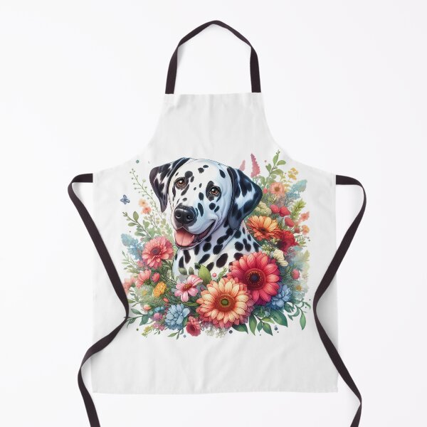 Item preview, A Dalmatian with beautiful colorful flowers designed and sold by CreativeSparkzz.
