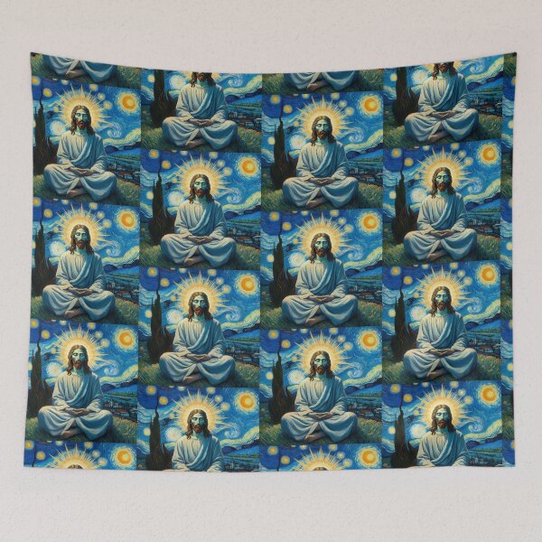 Item preview,  Jesus Meditating - Van Gogh Style designed and sold by PickledjoArt.