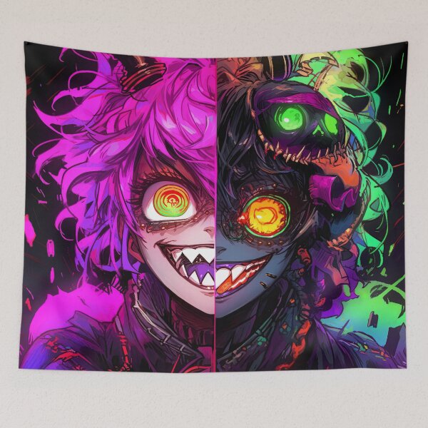 Item preview, Neon Horror Mad Scientist Anime Girl designed and sold by bubblegoth.