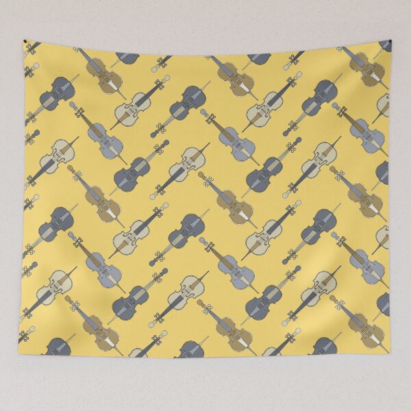 Item preview, Angled Cellos Yellow and Gray designed and sold by BartholGraphics.
