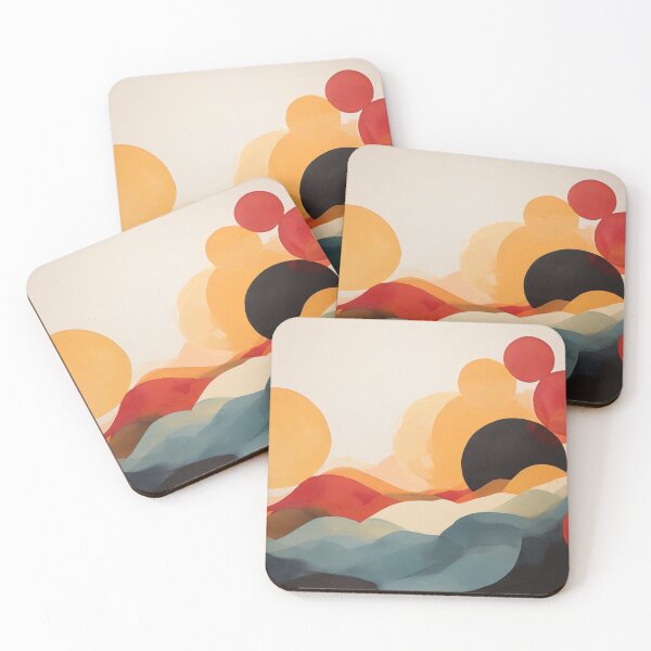 Item preview, Sunset Contours Warm Hues Abstract Landscape designed and sold by Slow Horizon.