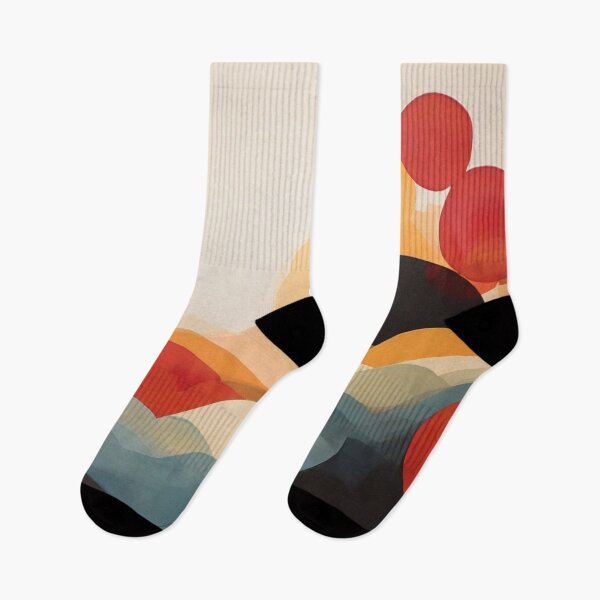 Item preview, Sunset Contours: Warm Hues Abstract Landscape designed and sold by gooseprinttees.