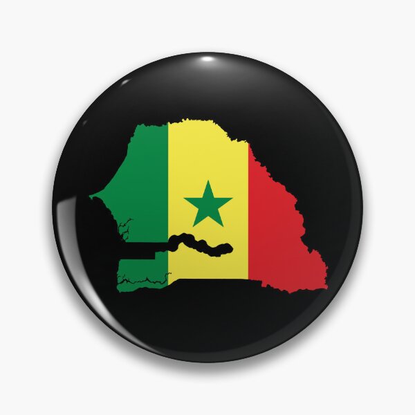 Item preview, Flag Map of Senegal designed and sold by feether-store.