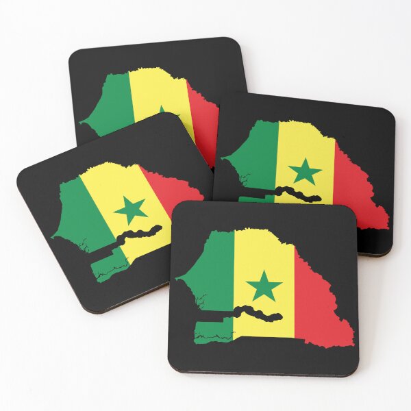 Item preview, Flag Map of Senegal designed and sold by feether-store.