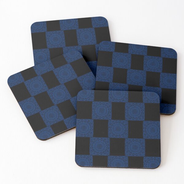 Item preview, Blue Mandala checkboard pattern designed and sold by ViYa1.