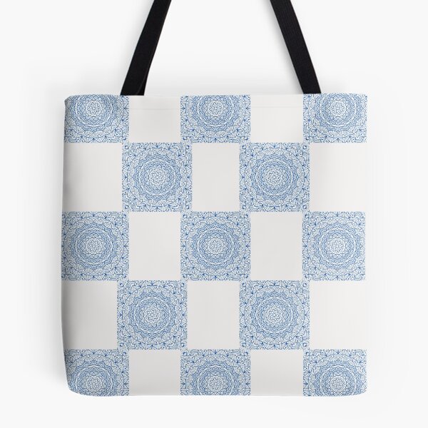 Item preview, Blue Mandala checkboard pattern designed and sold by ViYa1.