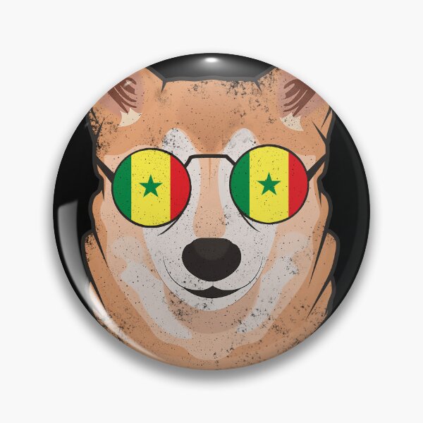 Item preview, Vintage Patriotic Shiba Inu Senegalese Flag designed and sold by feether-store.