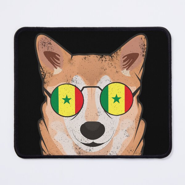 Item preview, Vintage Patriotic Shiba Inu Senegalese Flag designed and sold by feether-store.