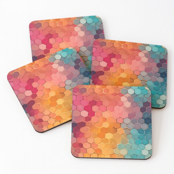 Item preview, Chromatic Honeycomb - Geometric Gradient Hexagon Pattern designed and sold by Nicholas Panek.