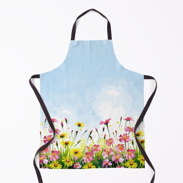 Item preview, Flowery Grassland, Watercolor Blue Sky designed and sold by EMMonovi.