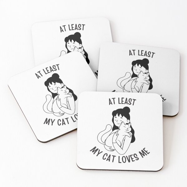 Item preview, Atleast my cat loves me | cat lover quotes designed and sold by PurpleWay.