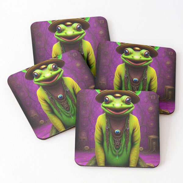 Item preview, Funny Trippy Green Frog designed and sold by TheDarkWardrobe.