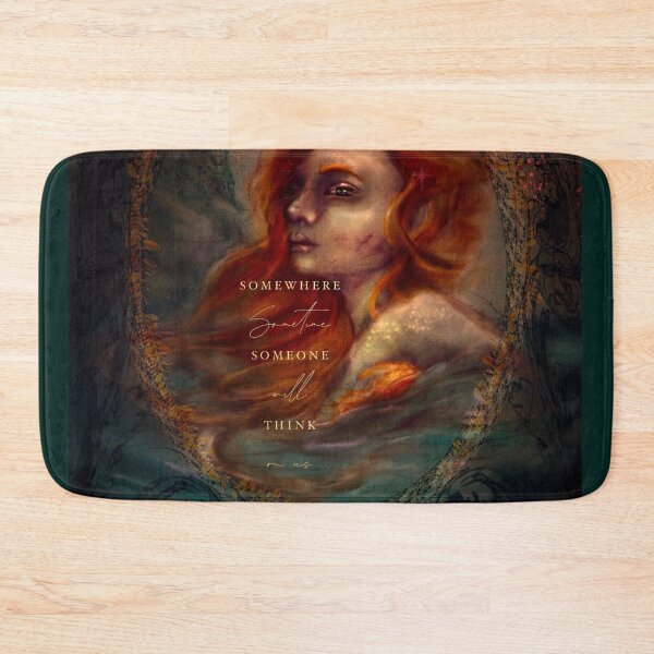 Item preview, Dark Faerie Fine Art: Little Mermaid Lament: sapphic quote in gold typography  designed and sold by Monica Laipple.