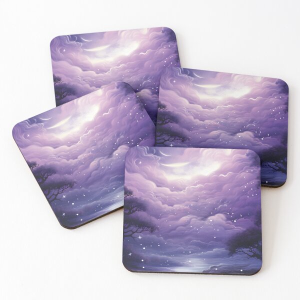 Item preview, Aesthetic purple magical fantasy landscape designed and sold by PleasingVisuals.