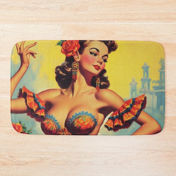 Item preview, Vintage Flamenco Pin-Up designed and sold by PulpVintage.
