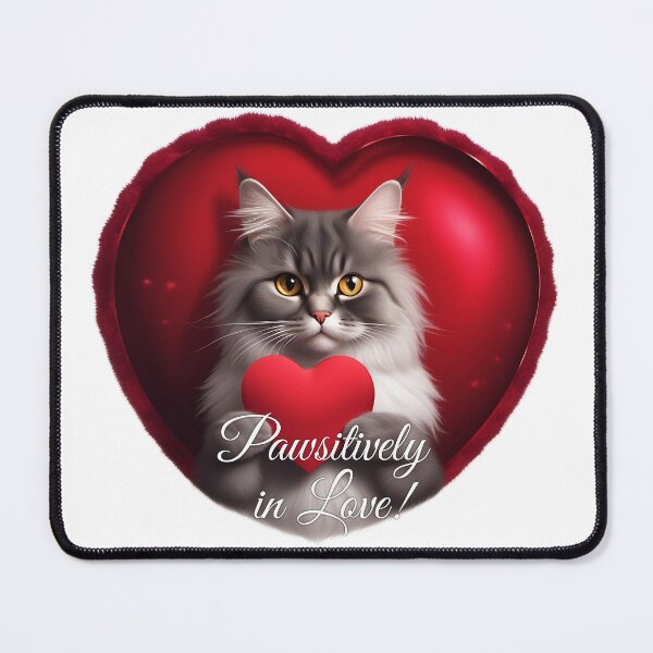 Item preview, Pawsitively in love Valentines Day Cat designed and sold by KaiLabsArt.