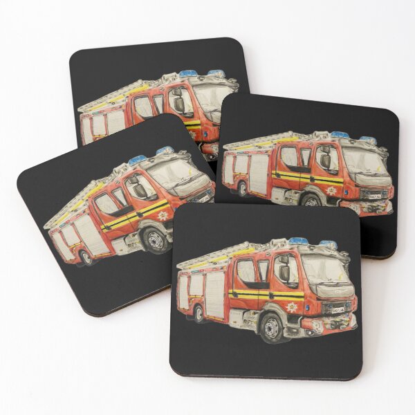 Item preview, West Midlands fire engine cut out design designed and sold by Truck drawing art.