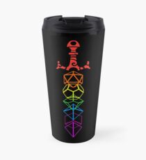 Taza de viaje Dice Sword LGBT Pride Inspired Tabletop Juegos de rol