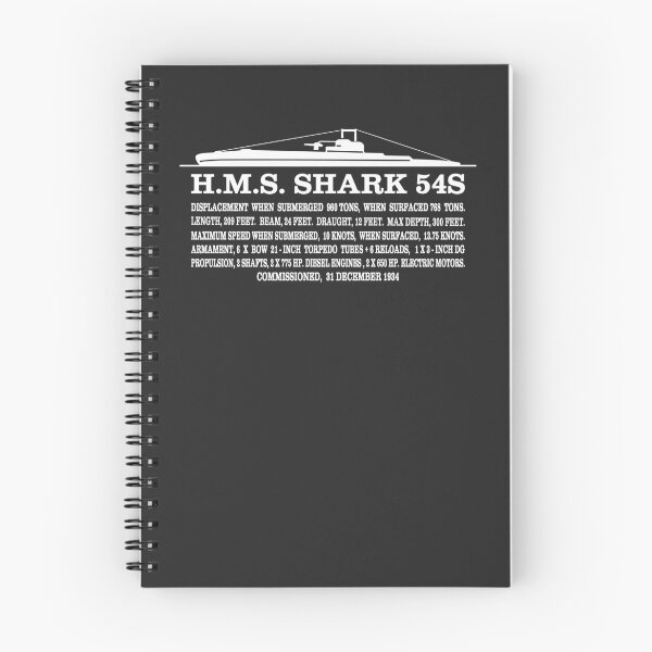 Item preview, H.M.S. Shark 54S British WW2 Submarine Infographic designed and sold by MilitaryMart.