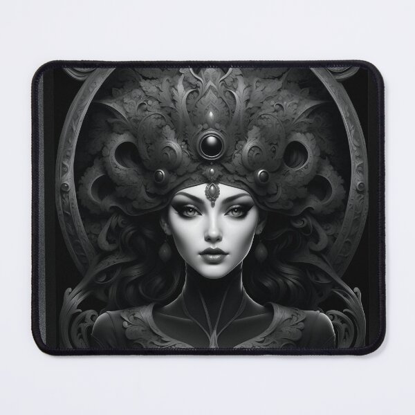 Item preview, Madam Grey Shadow Of The Mystical Realm Beautiful AI Concept Art Portrait by Xzendor7 designed and sold by Xzendor7 Digital Art Creations.