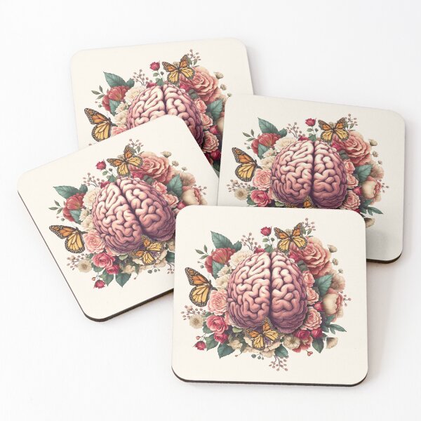 Item preview, Mental health is important, value your mind, flloral, positivity, vibrant color, creativity, right hemisphere brain designed and sold by Collagedream.