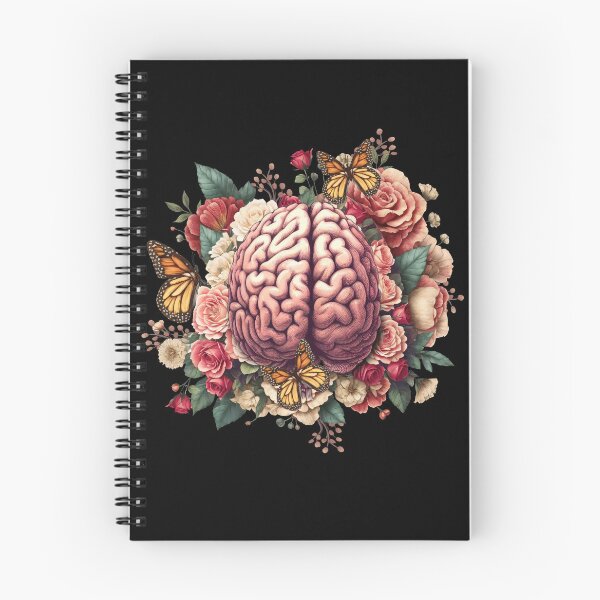 Item preview, Mental health is important, value your mind, flloral, positivity, vibrant color, creativity, right hemisphere brain designed and sold by Collagedream.