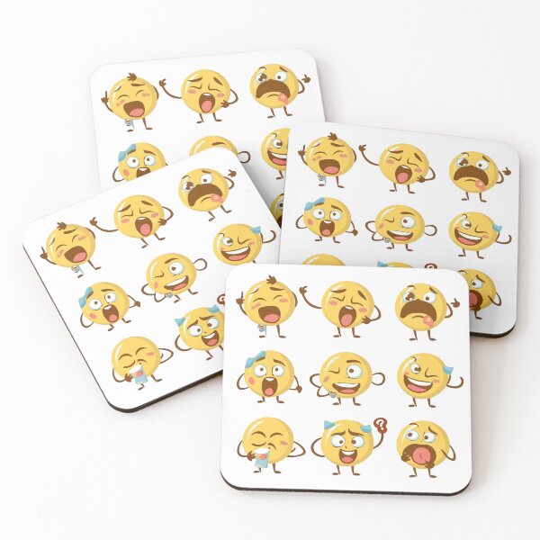 Item preview, Funny characters showing different emotions with emojis. designed and sold by Thompika.