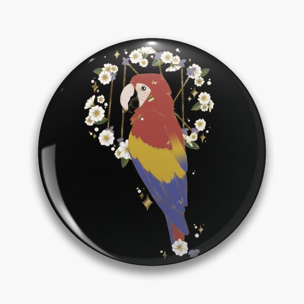 Item preview, February: Parrot, primroses and violets designed and sold by RovuVT.