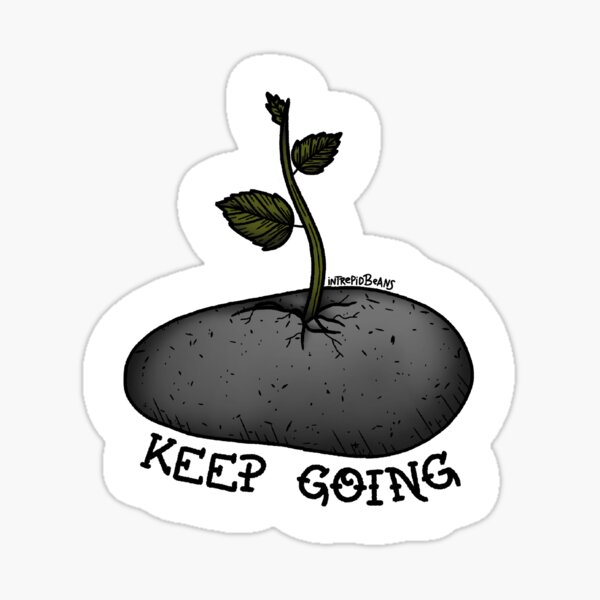 Item preview, “Keep Going” Flash Tattoo designed and sold by IntrepidBeans.