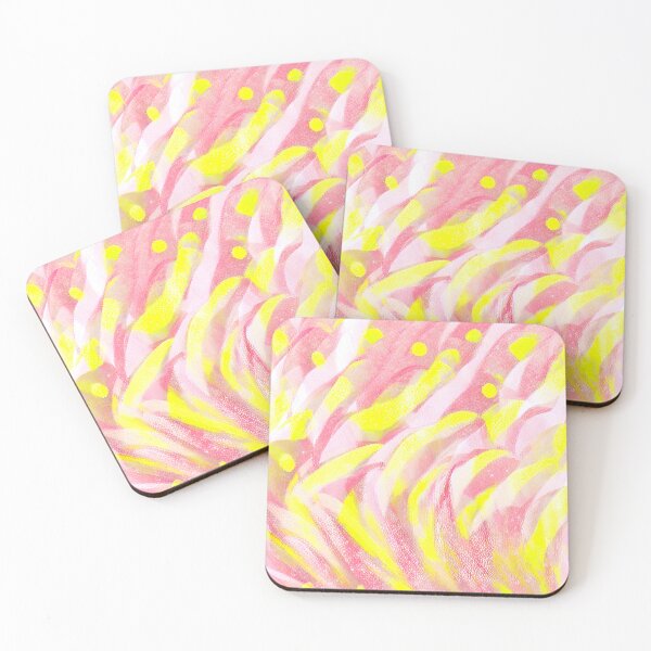 Item preview, Abstract Pink and Yellow Brush Strokes  designed and sold by AnimaliaStar.