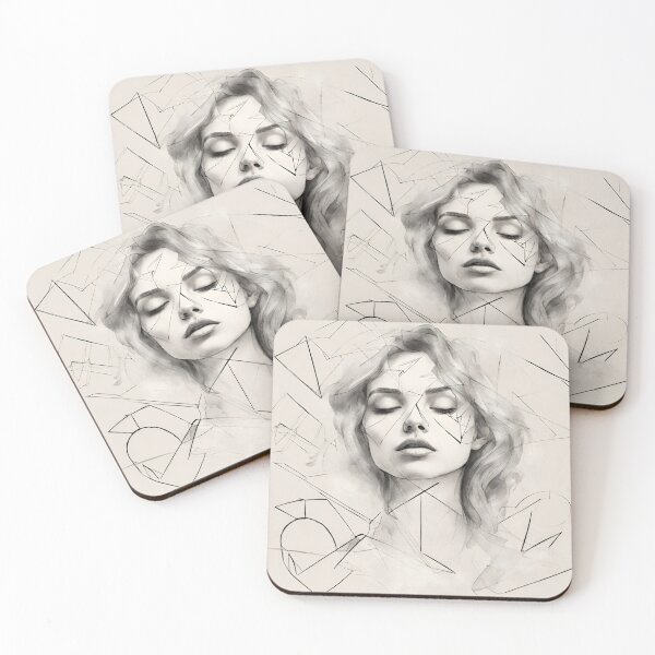 Item preview, Beautiful young woman in a dreamy mood designed and sold by kreativeadern.