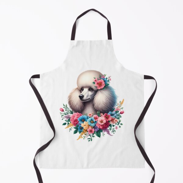 Item preview, A poodle with beautiful colorful flowers designed and sold by CreativeSparkzz.