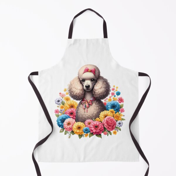 Item preview, A poodle with beautiful colorful flowers designed and sold by CreativeSparkzz.