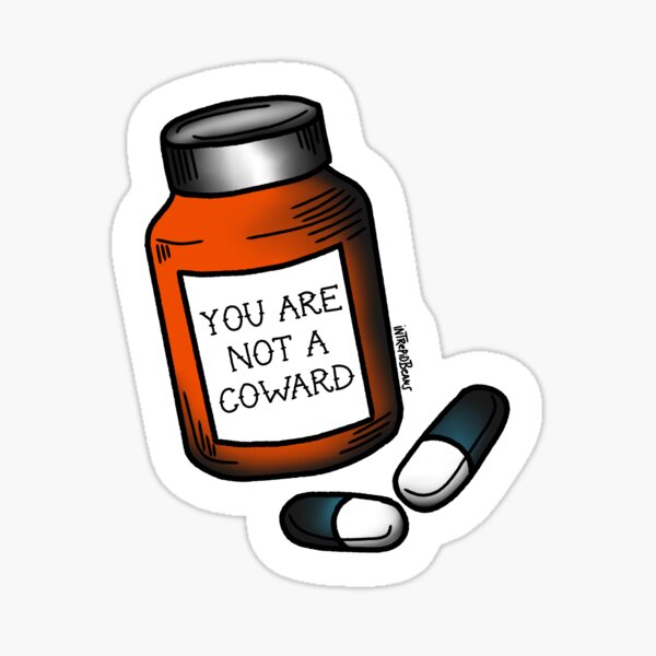 Item preview, “You Are Not A Coward” Flash Tattoo designed and sold by IntrepidBeans.