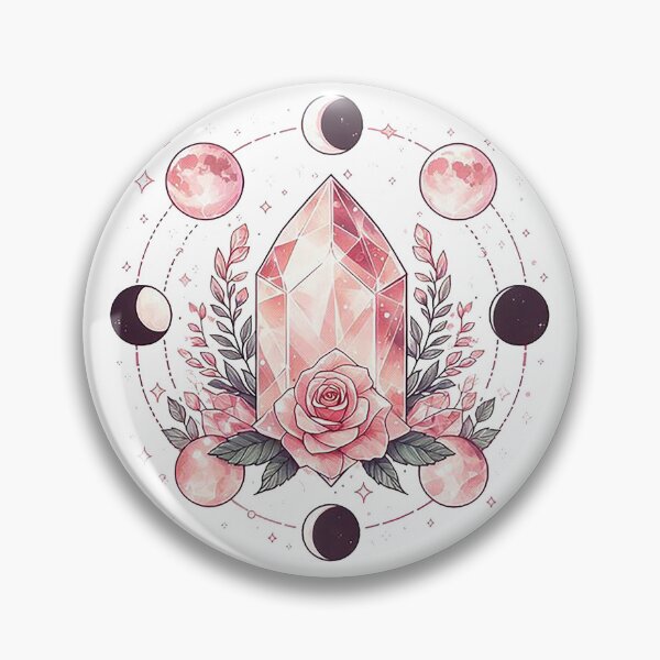 Item preview, Rose Quatz with Phases of the moon designed and sold by PickledjoArt.