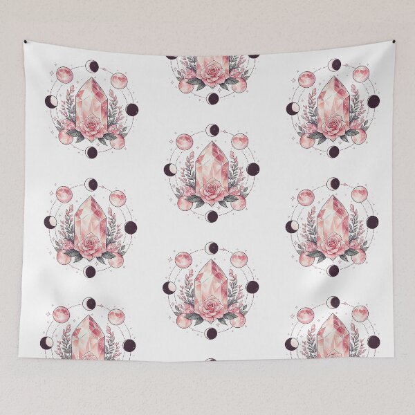 Item preview, Rose Quatz with Phases of the moon designed and sold by PickledjoArt.