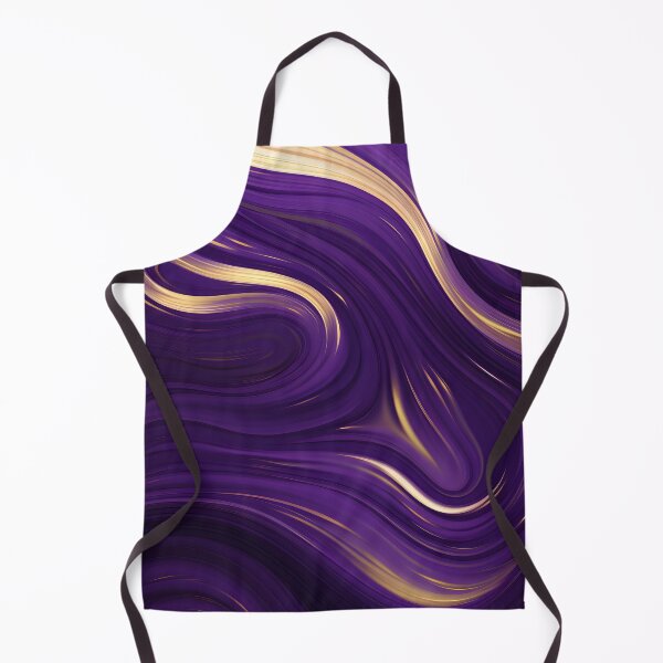 Item preview, Aesthetic dark purple and golden abstract swirls pattern designed and sold by PleasingVisuals.