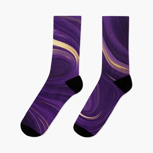 Item preview, Aesthetic dark purple and golden abstract swirls pattern designed and sold by PleasingVisuals.