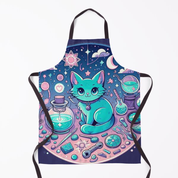 Item preview, Magical Crystals Kitty Cat Space Potions Galaxy Stars Fluffy Kitten designed and sold by CoffeeIsATrip.