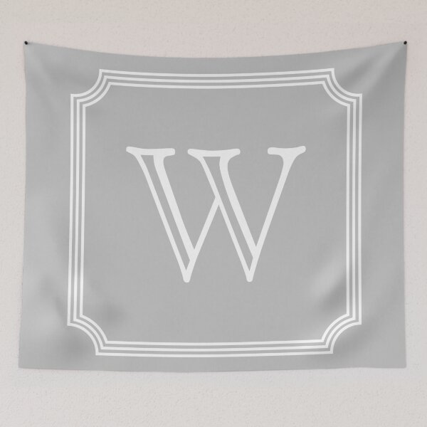 Item preview, Silver Gray Stylish And Elegant Monogram W designed and sold by rewstudio.