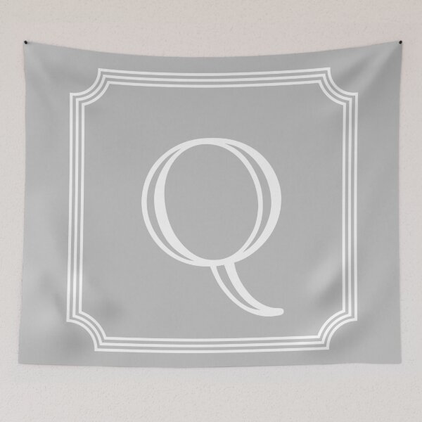 Item preview, Silver Gray Stylish And Elegant Monogram Q designed and sold by rewstudio.