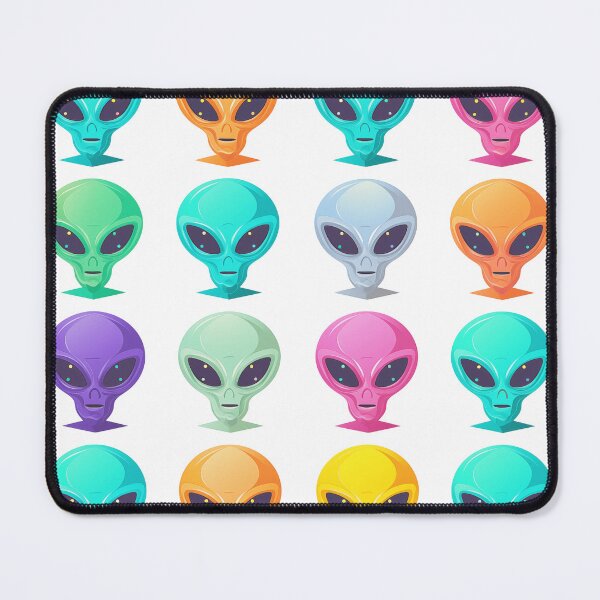 Item preview, A bevy of retro alien heads designed and sold by madmadamzim.