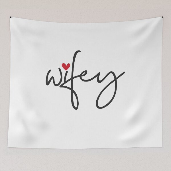 Item preview, Valentine's Day Just Married Wifey Modern Elegant simple Script designed and sold by TheVirtualSpace.