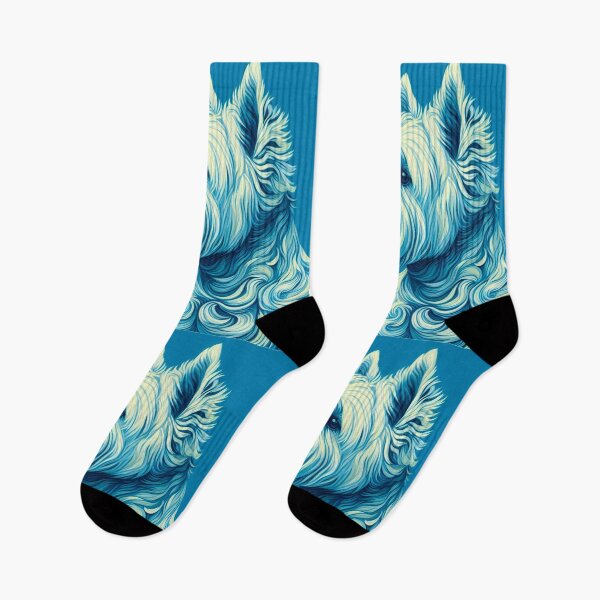 Item preview, Westie Graphic Art - West Highland Terrier in Vincent Van Gogh Style  designed and sold by Star-Fragment.