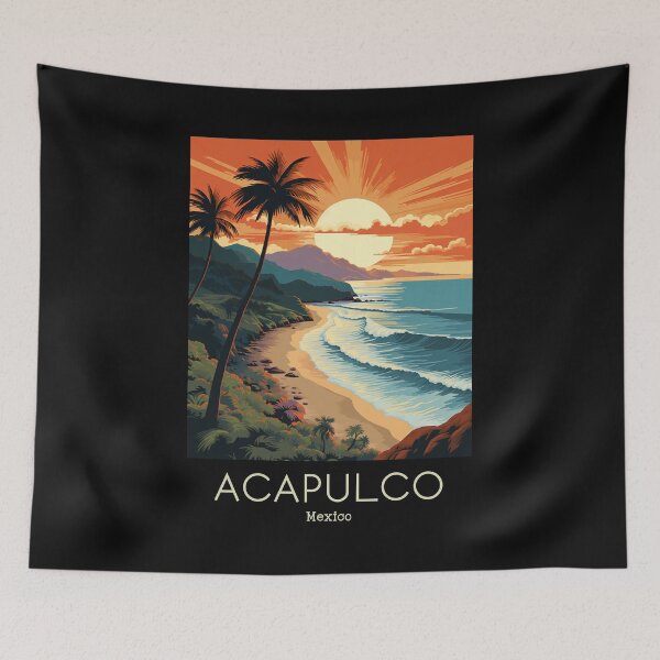 Item preview, A Vintage Travel Illustration of Acapulco - Mexico  designed and sold by GoodOldVintage.