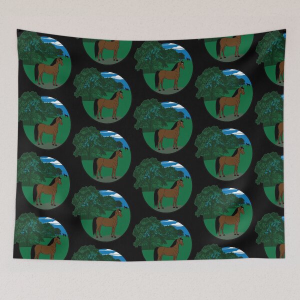 Item preview, A Field of Morgan Horses and Oaks designed and sold by DickinsonDesign.