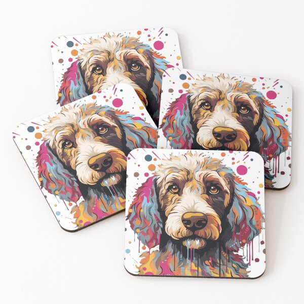 Item preview, Colorful golden doodle designed and sold by BouclierDeViand.