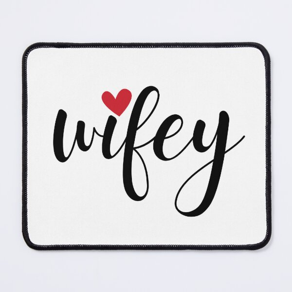 Item preview, Valentine's Day Just Married Wifey Modern Elegant simple Script designed and sold by TheVirtualSpace.