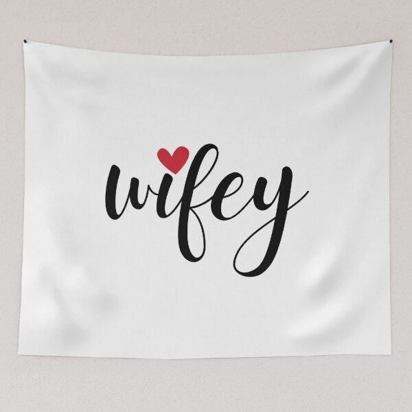 Item preview, Valentine's Day Just Married Wifey Modern Elegant simple Script designed and sold by TheVirtualSpace.